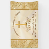 Gold Christlich 50 Jahre Banner personalisieren (Vertikal)