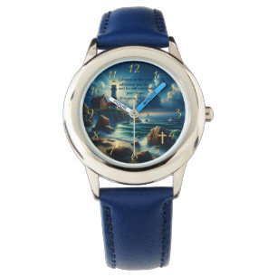 Gold Christlich Faith Cross mit Wo ich heute gehe, Armbanduhr