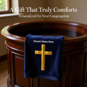 Gold Christlich Faith-Kreuz mit Monogramm Badhandtuch Set