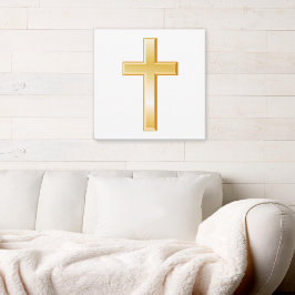 Gold Christliche Cross Leinwand