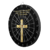 Gold Christlicher Glaubenssatz mit lustigem Sprich Dartscheibe (Vorderseite rechts)