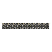 Gold Christmas Aesthetic Pattern- Elegant Metallic Ripsband (Vorderseite)