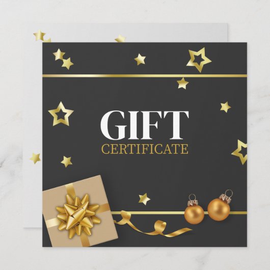 Gold Christmas Ball Stars Ribbon Klasse Geschenkka (Vorne/Hinten)