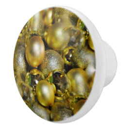 Gold Christmas Baubles Keramikknauf