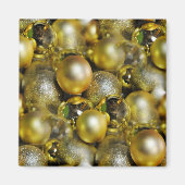 Gold Christmas Baubles Magnet (Vorne)