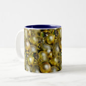 Gold Christmas Baubles Zweifarbige Tasse (Vorderseite Links)