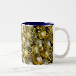 Gold Christmas Baubles Zweifarbige Tasse
