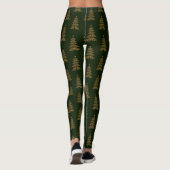 Gold Christmas Bell Tree Legging Leggings (Rückseite)