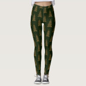 Gold Christmas Bell Tree Legging Leggings (Vorderseite)