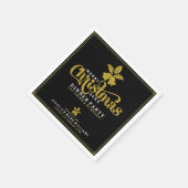 Gold Christmas Bells Dinner Party Design Serviette (Ecke)