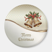 Gold Christmas Bells Holiday Magnet (Vorne)