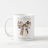 Gold Christmas Bow Mug | Custom Name Kaffeetasse (Links)