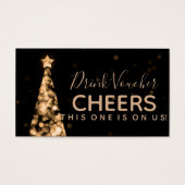 Gold Christmas Drink Gutschein (Vorderseite)