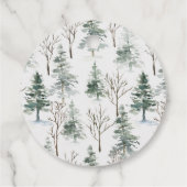 Gold Christmas Floral Vielen Dank Tag Geschenkanhänger (Rückseite)