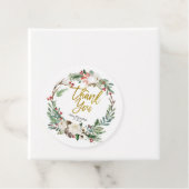 Gold Christmas Floral Vielen Dank Tag Geschenkanhänger (Beispiel)