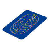 Gold Christmas Lights Design auf Blue Magnet (Linke Seite)