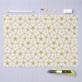 Gold Christmas Luxus Pattern Stars Glitzer Seidenpapier (Handwerk)