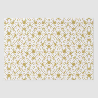 Gold Christmas Luxus Pattern Stars Glitzer Seidenpapier