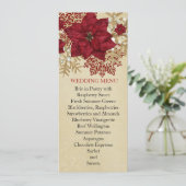 Gold Christmas Miracle Wedding Menu Menükarte (Stehend Vorderseite)