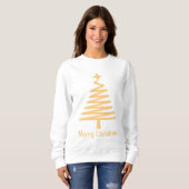 Gold Christmas Novelty weiß Sweatshirt (Vorne ganz)