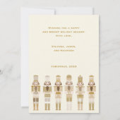 GOLD CHRISTMAS NUTCRACKER FOTO GREETKARTE EINLADUNG (Rückseite)