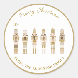 GOLD CHRISTMAS NUTCRACKER GIFT STICKER