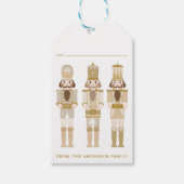 GOLD CHRISTMAS NUTCRACKER GIFT STICKER GESCHENKANHÄNGER (Vorderseite)