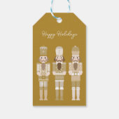GOLD CHRISTMAS NUTCRACKER GIFT STICKER GESCHENKANHÄNGER (Rückseite)