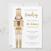 GOLD CHRISTMAS NUTCRACKER PARTY URLAUB EINLADUNG (Vorderseite)