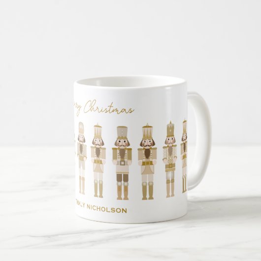 GOLD CHRISTMAS NUTCRACKERS KAFFEETASSE (VorderseiteRechts)