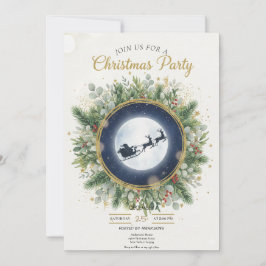 Gold Christmas Party Invitation | Editable Friends Einladung