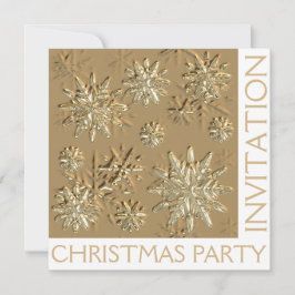 Gold Christmas Party Snowflake Einladungskarte Einladung
