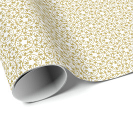 Gold Christmas Stars Pattern Glitzer Geschenkpapier
