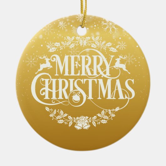 Gold Christmas StepMom Stepmutter Definition Keramik Ornament (Vorne)