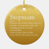 Gold Christmas StepMom Stepmutter Definition Keramik Ornament (Hinten)