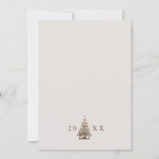 Gold Christmas Tree Bow Corporate Holiday Party Einladung (Rückseite)