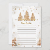 Gold Christmas Tree Kapsel Notiz Karte (Vorderseite)