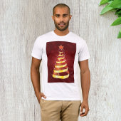 Gold Christmas Tree Mens T - Shirt