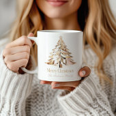 Gold Christmas Tree Mug | Custom Name Kaffeetasse