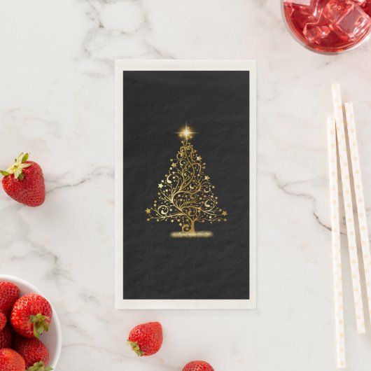 Gold Christmas Tree Napkins Serviette (Beispiel)