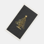 Gold Christmas Tree Napkins Serviette (Ecke)