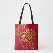 Gold Chrysanthemum auf jeder Farbtüte Tasche (Vorderseite)