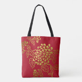 Gold Chrysanthemum auf jeder Farbtüte Tasche (Rückseite)