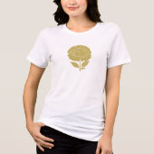 Gold Chrysanthemum & Love Tri-Blend Shirt (Vorderseite)