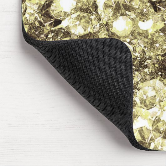 Gold Chunky Glitzer Festive Hübsch Mouse Pad Mousepad (Ecke)