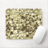 Gold Chunky Glitzer Festive Hübsch Mouse Pad Mousepad (Mit Mouse)