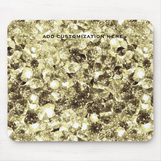 Gold Chunky Glitzer Festive Hübsch Mouse Pad Mousepad (Vorne)