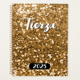 Gold Chunky Glitzer Personalisiert 2025 Planer
