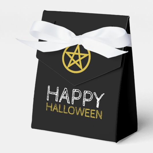 Gold Circlated Pentagram, glückliches Halloween Geschenkschachtel (Vorderseite)