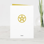 Gold Circlated Pentagram, glückliches Halloween Karte (Rückseite)